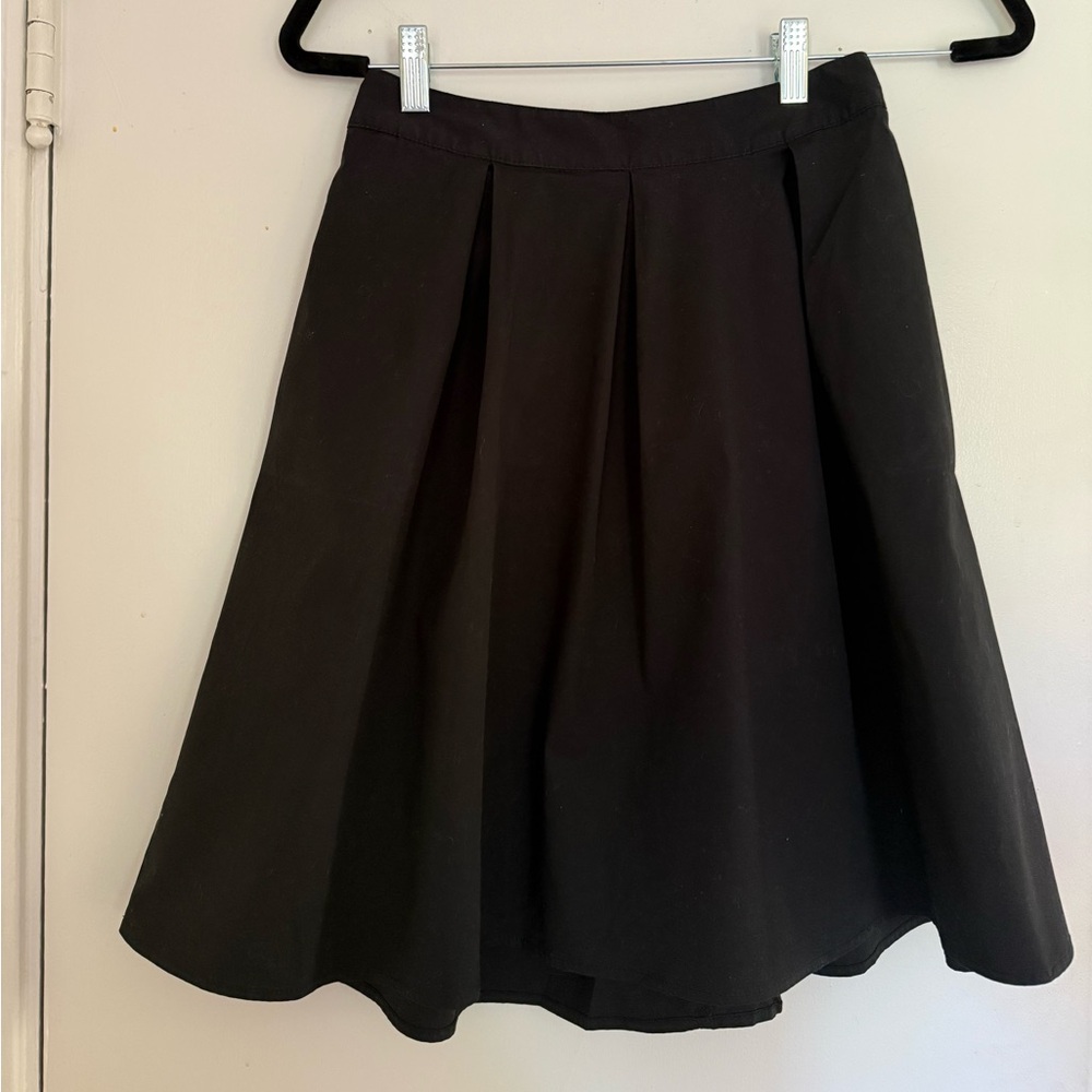 Black a line skirt